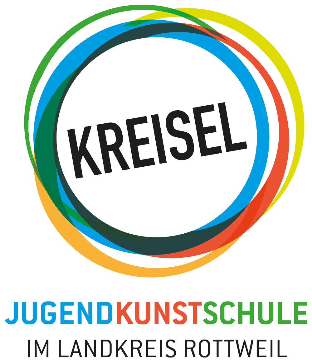 Logo der Jugendkunstsschule im Landkreis Rottweil mit bunten Kreisen.
